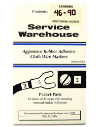 WIRE ID PRODUCTS -  MARKER BOOKS<br><font size=3><b>46-90 Cloth Adhesive Booklet (ea)