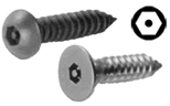 tamper resistant hex socket with pin sheet metal screws