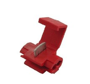 CONNECTOR - SPLICE - IDC<br><font size=3><b>22-16 Red Tap Connector (w/stop) 100