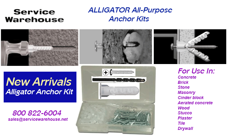 alligator wall anchor kits