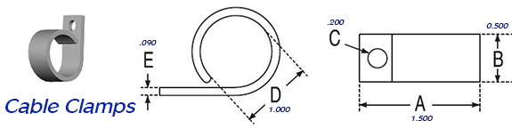 WIRE CLAMP - NYLON -OPEN<br><font size= 3><b>1