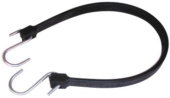 General Supply - Rope & String<br><b><font size=3>31'' Black Rubber Tie Down Strap w/hooks