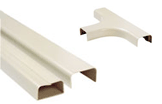 beige wirehider plastic raceway 1-1/2 channel and accessories