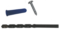 ANCHOR - PLASTIC - CONICAL<br><font size=3><b>12-14 x 1-1/2 KIT w/12 x 1 1/2 Hex Hd & 5/16 Bit (50)