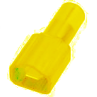 CONNECTOR - CRIMP - DISCONNECT - NYLON <br><font size=3><b>12-10 Yellow Nylon Male .250 (100)