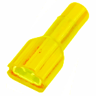 CONNECTOR - CRIMP - DISCONNECT - NYLON <br><font size=3><b>12-10 Yellow Nylon Female .250 (1,000)