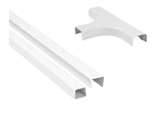 white wirehider plastic raceway 1/2 channel and accessories