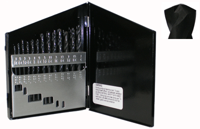 DRILL BIT - METAL CUTTING - JOBBER<br><font size=3><b>13 pc HD 135&deg; Index Drill Bit Set - USA