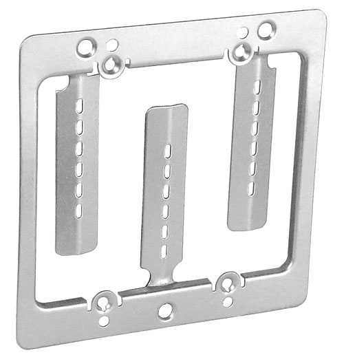 BRACKET - LOW VOLTAGE - OLD WORK - METAL<br><font size=3><b>2-Gang Metal LV Mntg Device (10)