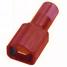 CONNECTOR - CRIMP - DISCONNECT - NYLON <br><font size=3><b>22-18 Red Nylon Male .250 (1,000)