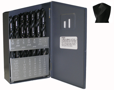 DRILL BIT - METAL CUTTING - JOBBER<br><font size=3><b>29 pc HD 135° Index Drill Bit Set