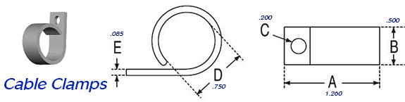 WIRE CLAMP - NYLON -OPEN<br><font size= 3><b>3/4