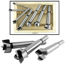 DRILL BIT - WOOD BORING - FORSTNER<br><font size=3><b> 7pc Forstner Set in Wooden Box (1/4-1