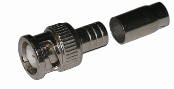 CONNECTOR - COAX - BNC <br><font size=3><b>RG-6 2 Pc Crimp-On BNC Male - Standard (ea)