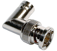 CONNECTOR - COAX - BNC ADAPTER<br><font size=3><b>BNC Female to BNC Male 90° Adapter