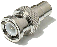 CONNECTOR - COAX - BNC ADAPTER<br><font size=3><b>BNC Male to RCA Female Adapter