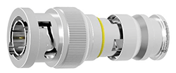 CONNECTOR - COAX - BNC<br><font size=3><b>RG-6 (ALL CABLE TYPES) Compression BNC Connector