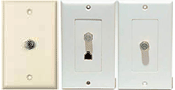 Modular plugs and CATV "F" JACKS