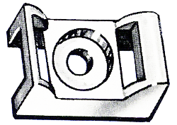 CABLE TIES - MOUNT - SCREW-DOWN - CRADLE<br><b>5/8 x 7/8 Cradle Mount for #10 Screw (1,000)