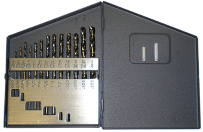 DRILL BIT - METAL CUTTING - COBALT<br><font size=3><b>13 pc Cobalt Index Drill Bit Set (USA)