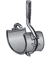 RINGS & HANGERS - BRIDLE RING<br><font size=3><b>1/4-20 x 4 Ring w/Cable Saddle Mach Thread (100)