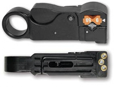 TOOL - CABLE STRIPPER - COAX<br><font size=3><b>Adjustable 3-Level Coax Stripper (RG58/59/6/6Q)