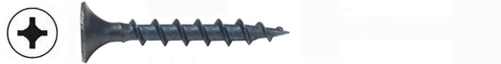 SCREWS - SELF PIERCING - DRYWALL<br><font size=3><b>8 x 1-1/2 Black Phil Drywall (100)