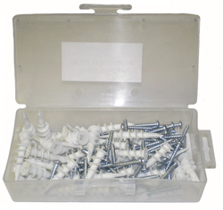 ANCHOR - EZ - NYLON - KIT<br><font size=3><b>Nylon EZ Anchor Kit w/Scrw (50)