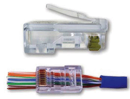 PLUG & JACK - DATACOM - PLUGS<br><font size= 3><b>RJ45/CAT 5e  EZ Smart Plug (ea)