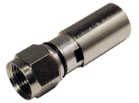 CONNECTOR - COAX - CATV-F<br><font size=3><b>RG-6 Quad Male SuperLok Compression 