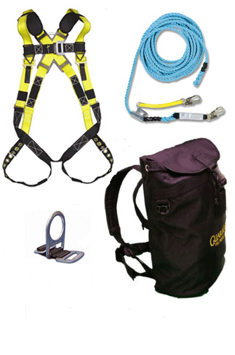 SAFETY - FALL PROTECTION KIT<br><font size=3><b>(XL-XXL) Duffle w/Harness, 50' Lifeline w/Rope Grab