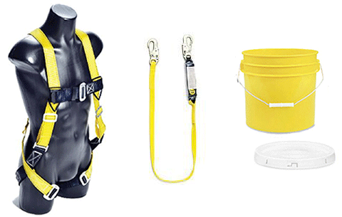 SAFETY - FALL PROTECTION KIT<br><font size=3><b>(XL-XXL) Harness, Lanyard, & Bucket