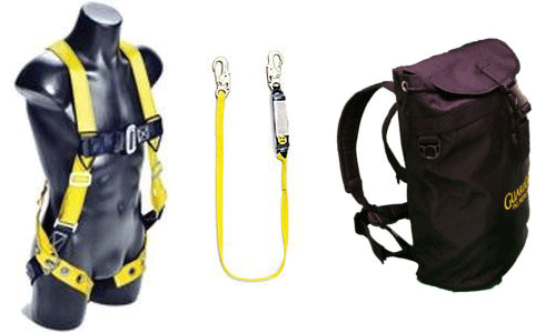 Fall Protection Kit HUV Harness and Lanyard