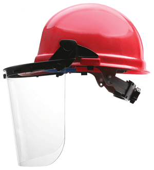 SAFETY - APPAREL - FACE MASK<br><font size=3><b>Face Shield Holder Helmet Attachment