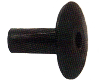 BUSHING - FEED-THRU<br><font size=3><b>Black Feed-Thru Bushings - accepts up to RG-6 (100)