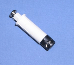 CONTACT - RECESSED<br><font size= 3><b>3/8D White CC Recessed Plunger Switch w/screw Terminals (ea)