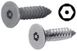 tamper resistant hex socket with pin sheet metal screws flat head