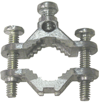 CONNECTOR - GROUNDING<br><font size=2><b> Zinc Plated Ground Clamp (10-1/0 AWG) 1/2, 3/4, & 1