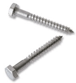 SCREWS - HEX LAG<br><font size=3><b>1/4 x 1 Hex Lag Screw (3,000)