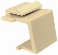 PLUG & JACK - DATACOM - KEYSTONE INSERT<br><font size= 3><b>Ivory Blank Keystone Plug (ea)