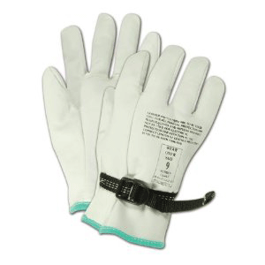SAFETY - APPAREL - GLOVES<br> <font size=3><b>Sz (9) Leather High/Low Voltage Glove w/pull (pair)