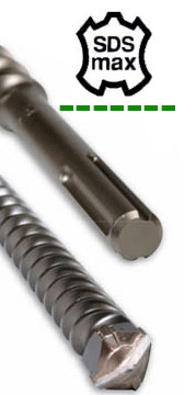 DRILL BIT - MASONRY - HAMMER - SDS-MAX<br><b>2 x 24  (QUAD TIP) Large TE Series Bit