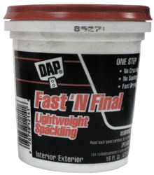 ADHESIVES & SEALANTS - DAP<br><font size=3><b>1 Pint DAP® Fast 'n Final Lightweight Spackle