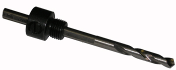 SAW & BLADE - HOLE SAW - MANDREL<br><font size=3><b>1/4 HEX Shank Arbor for sizes (9/16 - 1-3/16)
