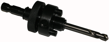 SAW & BLADE - HOLE SAW - MANDREL<br><font size=3><b>3/8 HEX Shank Arbor w/pins sizes (1-1/4 - 6