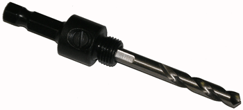 SAW & BLADE - HOLE SAW - MANDREL<br><font size=3><b>3/8 HEX Shank Arbor for sizes (9/16 - 1-3/16)