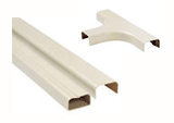 beige wirehider plastic raceway 1" channel and accessories