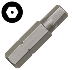 TOOL - DRIVER - INSERT BIT<br><font size=3><b>7/32 HEX SOCKET w/pin Insert Bit  for 3/8 Screw