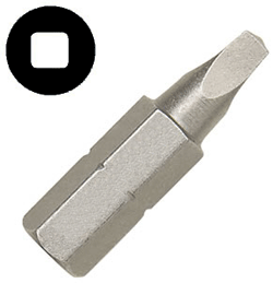 TOOL - DRIVER - INSERT BIT<br><font size=3><b>#0 X 1 Square Drive Insert Bit for #4 Screw (ea)