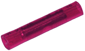 CONNECTOR - CRIMP - BUTT - NYLON <br><font size=3><b>22-18 Red Nylon Butt Connector (1,000)